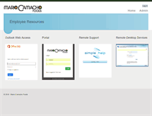 Tablet Screenshot of corp.mariocamachofoods.com